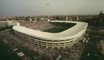 Santiago Bernabé stadium aerial view