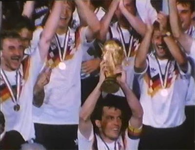 German players celebrate