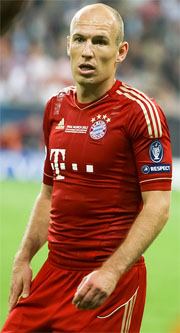 Arjen Robben in Bayern Munich shirt