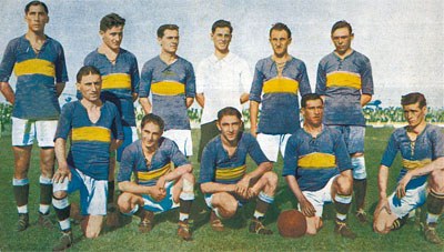 Boca Juniors line up color photo