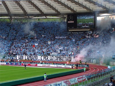 Lazio supporters at stand