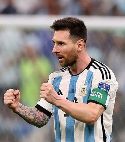 Lionel Messi in Argentina kit