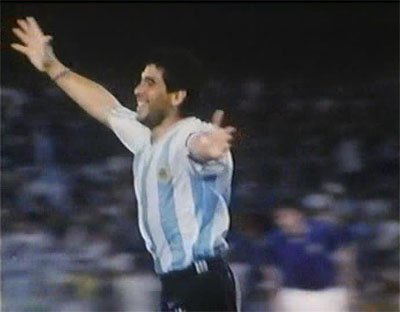 Maradona playing in FIFA World Cup 1990