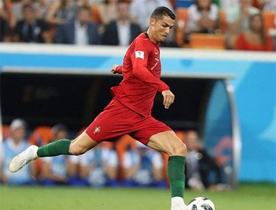 Ronaldo with ball